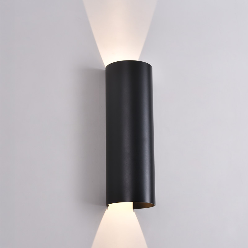 Kowa Wall Lamp 400 mm Black, LED 2x5.5W 1060lm, CRI90 CL.I IP65, Kelvin 2700K-3000K Slide Switch, MULTI-PACK