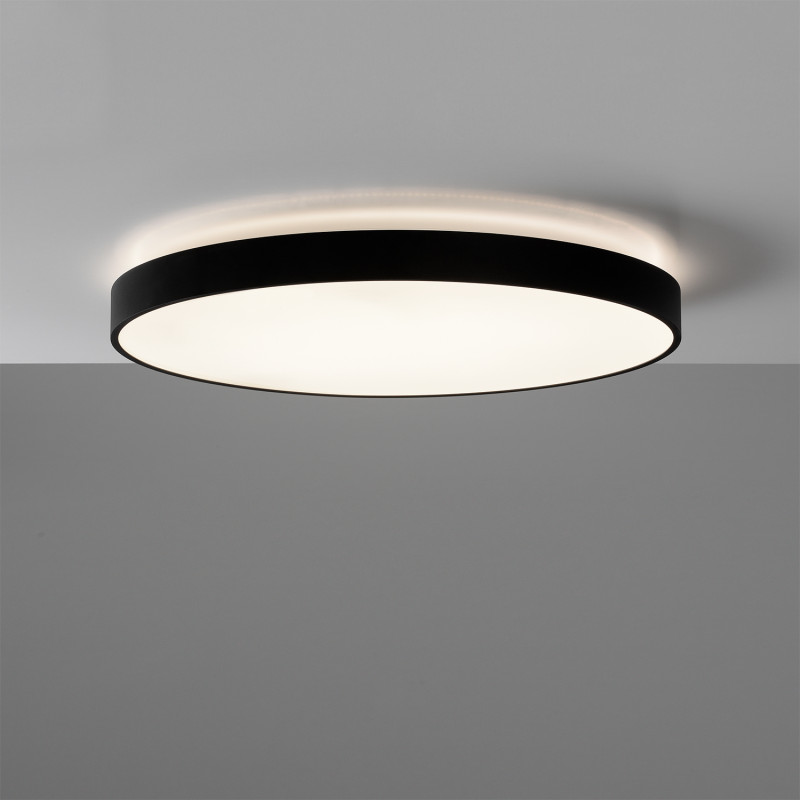Lisboa stropné svietidlo 3851/80 Black, LED 76W 6890lm + 10,5W 1267lm, CRI90 CL.I, Integrated LED, 3000K-4000K Slide Switch