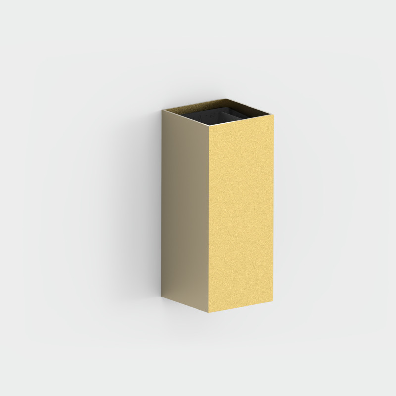 Lumo Wall Lamp 16/4006 Tech Gold, LED 2x5,5W 1060lm, CRI90 CL.I IP65, Kelvin 2700K-3000K Slide Switch, MULTI-PACK