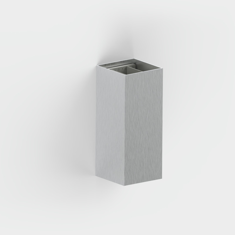 Lumo Wall Lamp 16/4006 Brushed Aluminum, LED 2x5,5W 1060lm, CRI90 CL.I IP65, Kelvin 2700K-3000K Slide Switch, MULTI-PACK