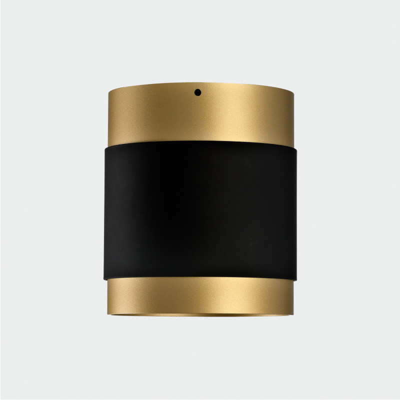 Lux stropné svietidlo 3989/100 Ø100x115mm  Tech Gold/Black, LED COB 18W 4000K 2140lm, CRI90 CL.I, Integrated LED, Dim. DALI/Pu