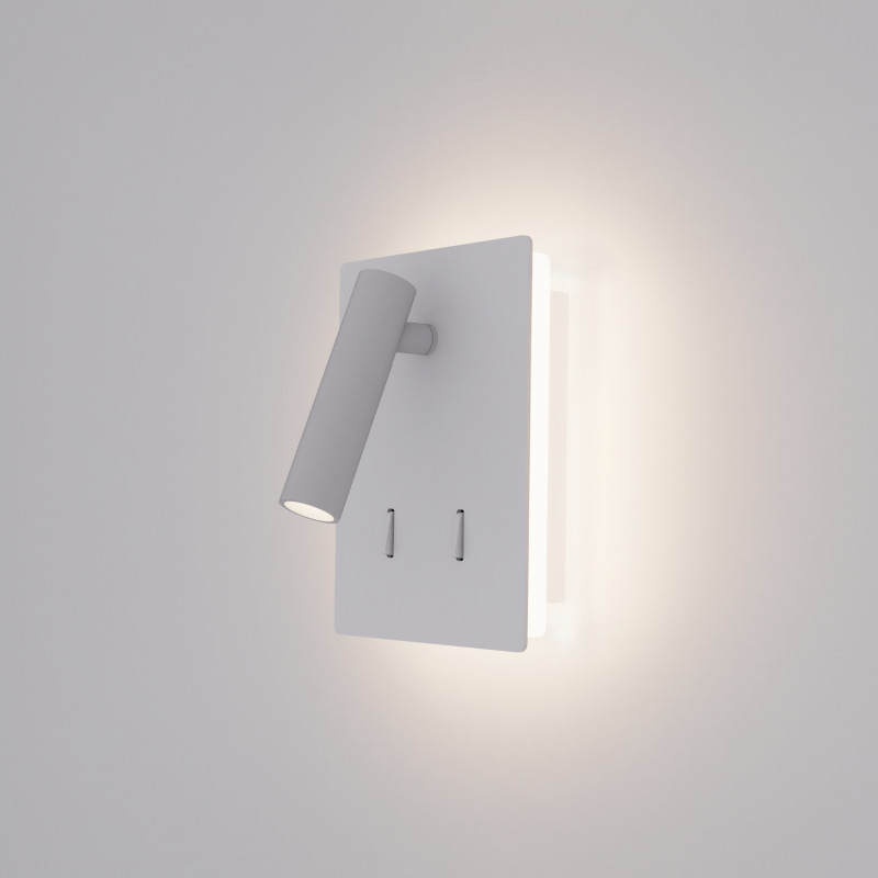 Manat MINI Wall Lamp 16/3568M White, LED 4W 3000K 330lm + 3W 3000K 285lm, CRI90 CL.I, Two switches, Adjustable