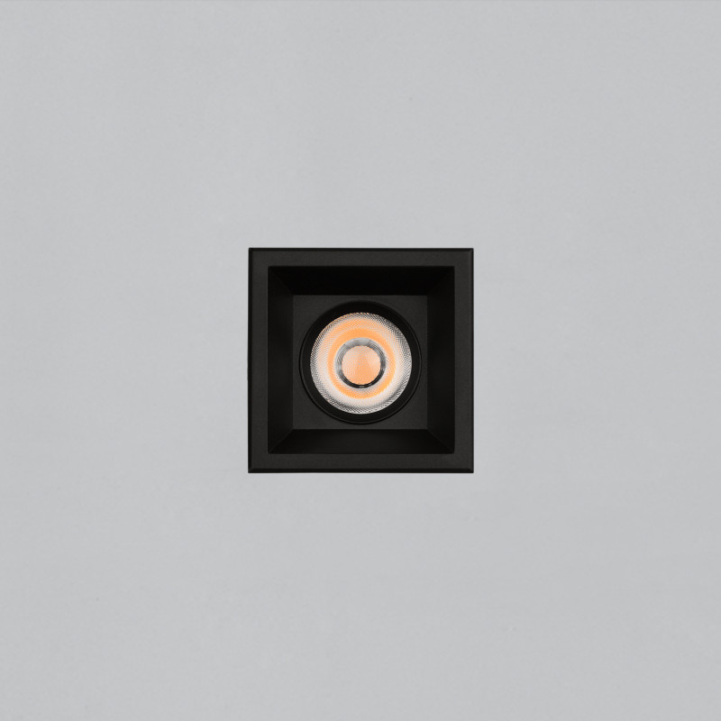 Move Recessed 3984/6 Cuadrado Black, LED COB 5W 590lm, CRI90 CL.II IP44/IP20, 3000K-4000K Slide Switch, MULTI-PACK