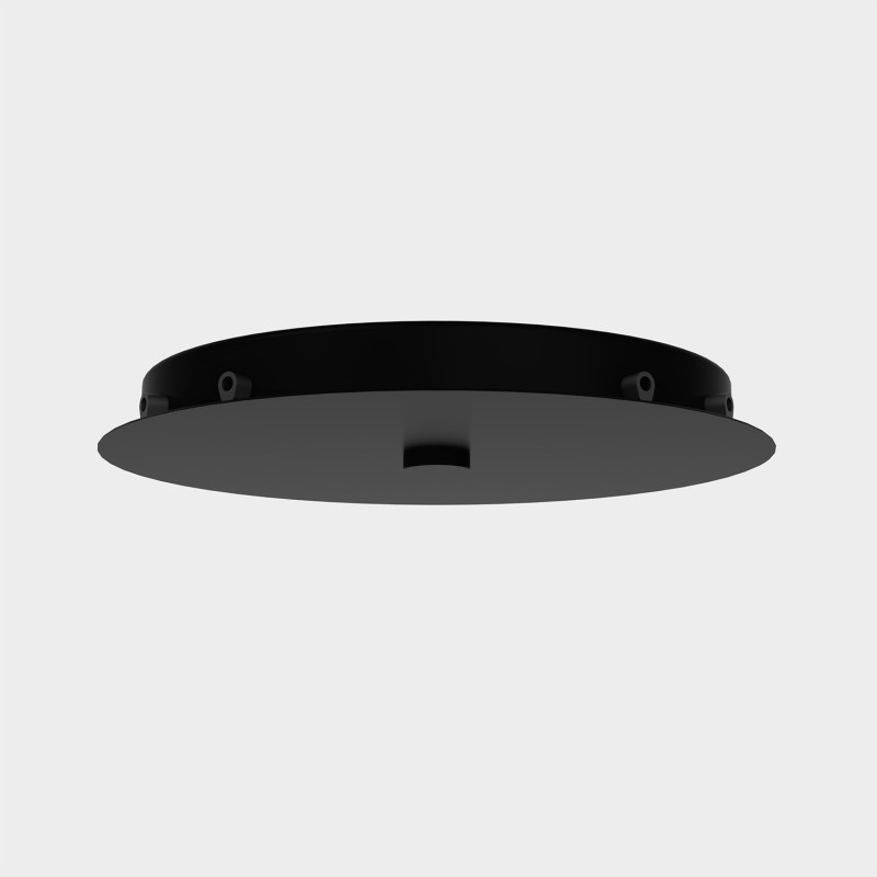 Circular multiple base Ø400 mm with 3/5 outlets Black
