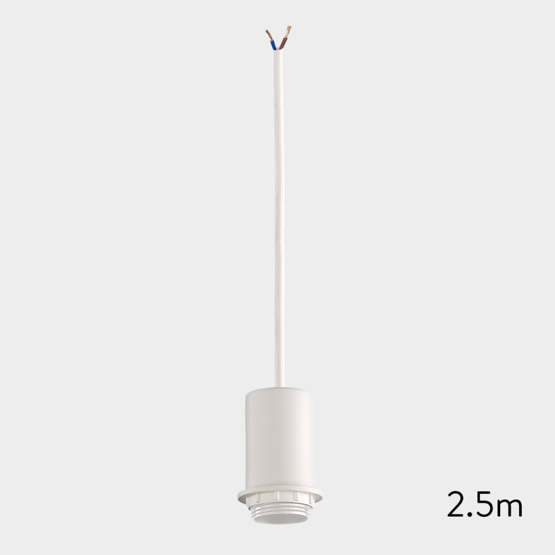 Pendant Kit 2,5m White, LED E27 15W, CL.II