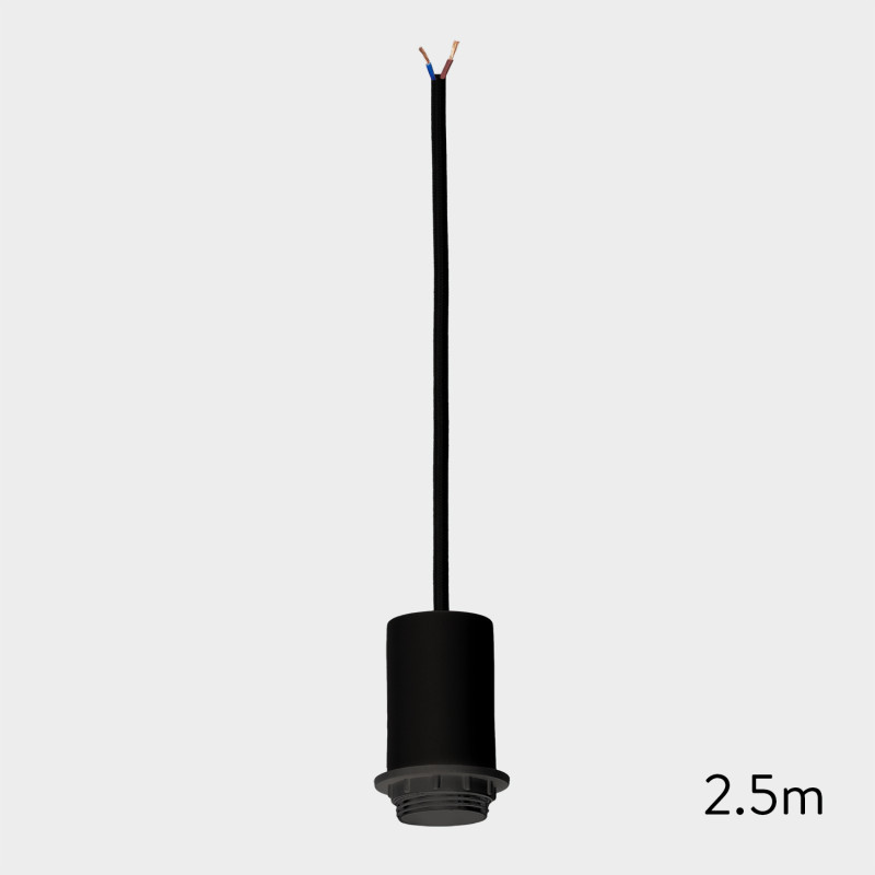 Pendant Kit 2,5m Black, LED E27 15W, CL.II
