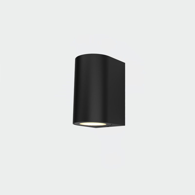 Nexo Wall Lamp Ø60x100mm Black, LED 4W 515lm, CRI90 CL.I IP65, Kelvin 2700K-3000K Slide Switch