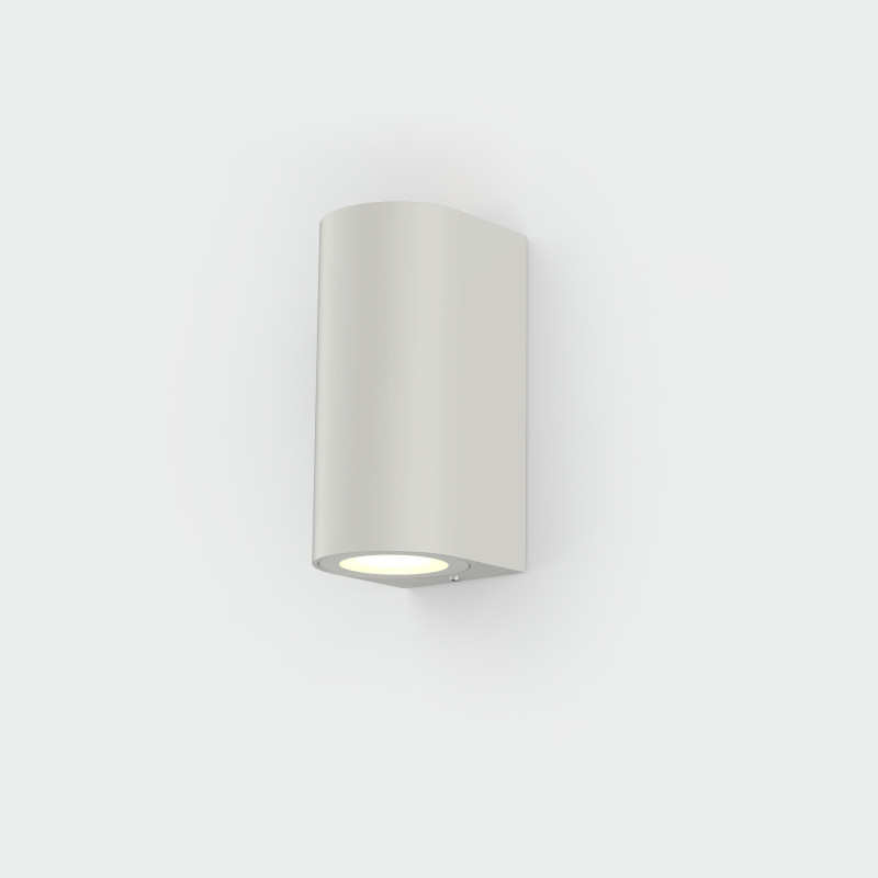 Nexo Wall Lamp Ø60x130mm White, LED 2x4W 865lm, CRI90 CL.I IP65, Kelvin 2700K-3000K Slide Switch