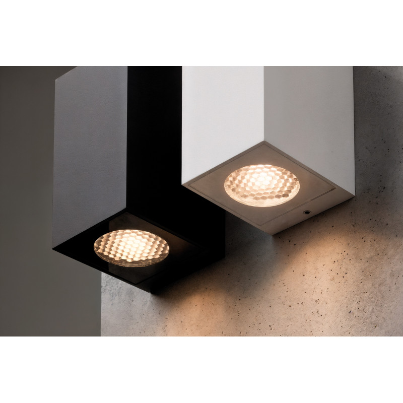Oxen Wall Lamp 100x60mm Black, LED 4W 515lm, CRI90 CL.I IP65, Kelvin 2700K-3000K Slide Switch
