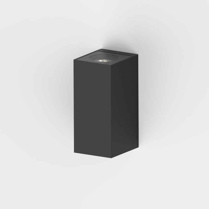 Oxen Wall Lamp 130x60mm Black, LED 2x4W 865lm, CRI90 CL.I IP65, Kelvin 2700K-3000K Slide Switch
