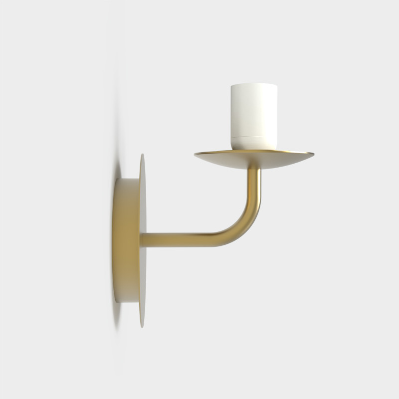 Parma Wall Lamp Matt Antique Gold, LED E27 15W, CL.II IP44, Without glass shade