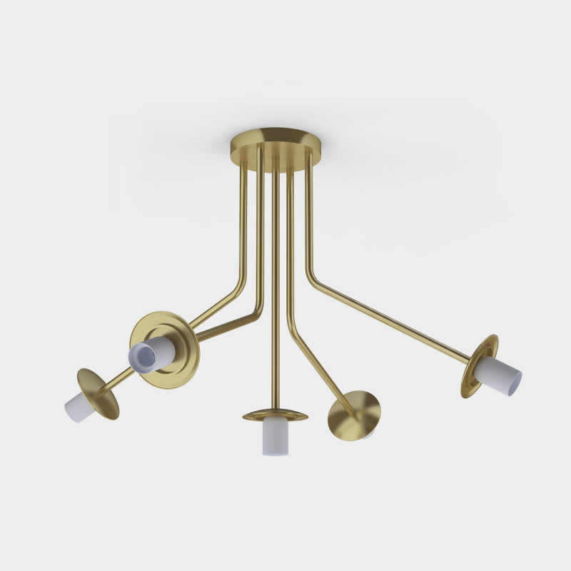 Parma Pendant lamp Matt Antique Gold, LED E27 5x15W, CL.I, Without glass shade