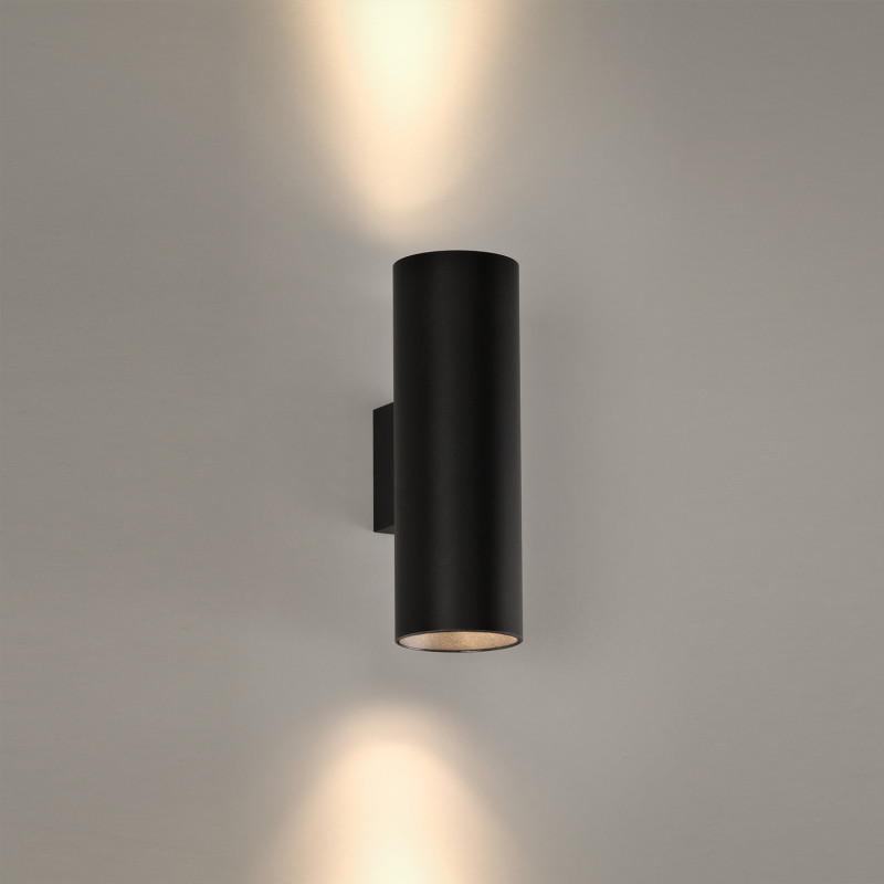 Pipe Wall Lamp 16/3986-2 Black, LED COB 2x6W 4000K 1550lm, CRI90 CL.I, Dim. DALI/Push, ON-DEMAND **