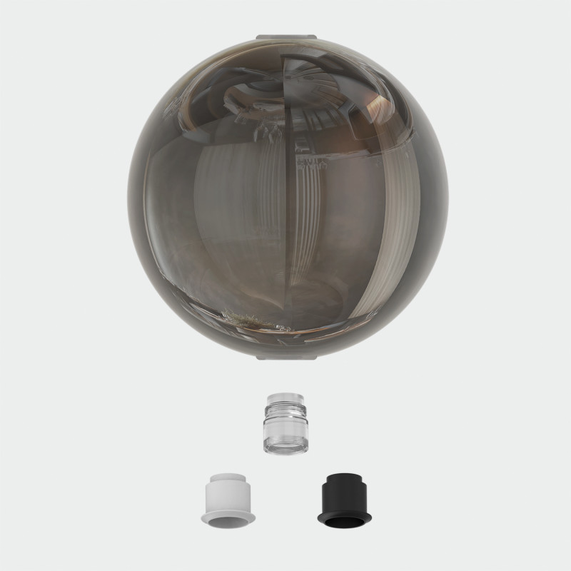 Pipe SLIM Glass shade Ø200mm Fumé
