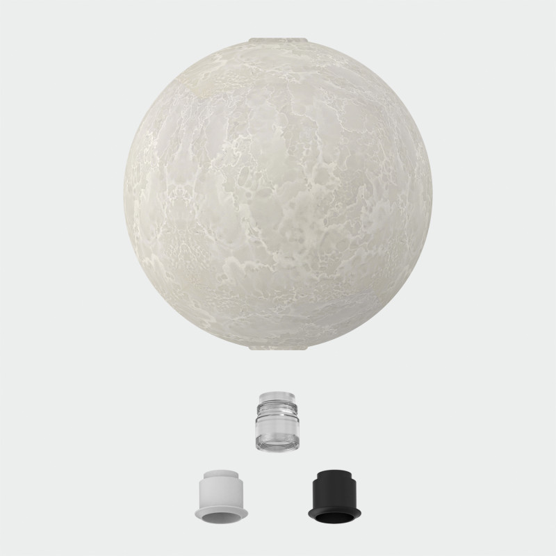 Pipe SLIM Glass shade Ø200mm Hazy White