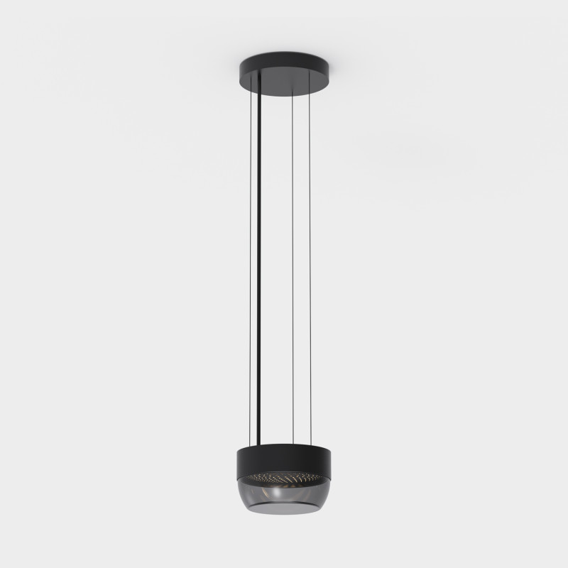 Pixel Pendant lamp Ø150x35mm Black/Smoked, LED 10W 2700K 830lm, CRI90 CL.I, MULTI-PACK