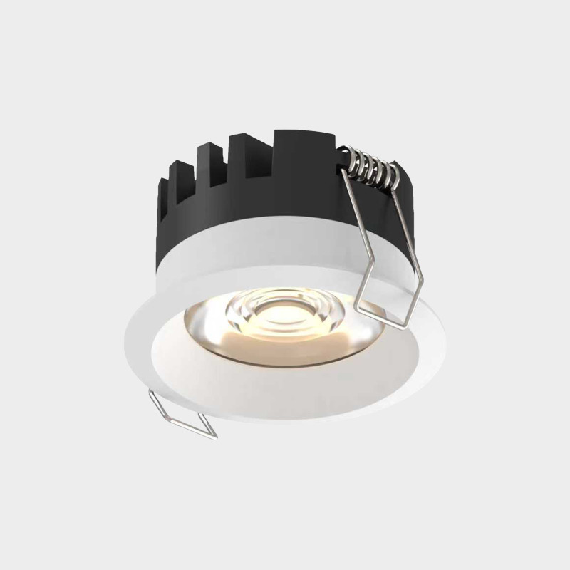 Short Recessed Ø70mm White, LED COB 5W 590lm, CRI90 CL.II IP40, 3000K-4000K Slide Switch, MULTI-PACK