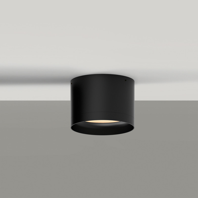 Tech stropné svietidlo 3987/10 Black, LED 9W 1380lm, CRI90 CL.I IP44, Integrated LED, 3000K-4000K Slide Switch, Microprismatic 