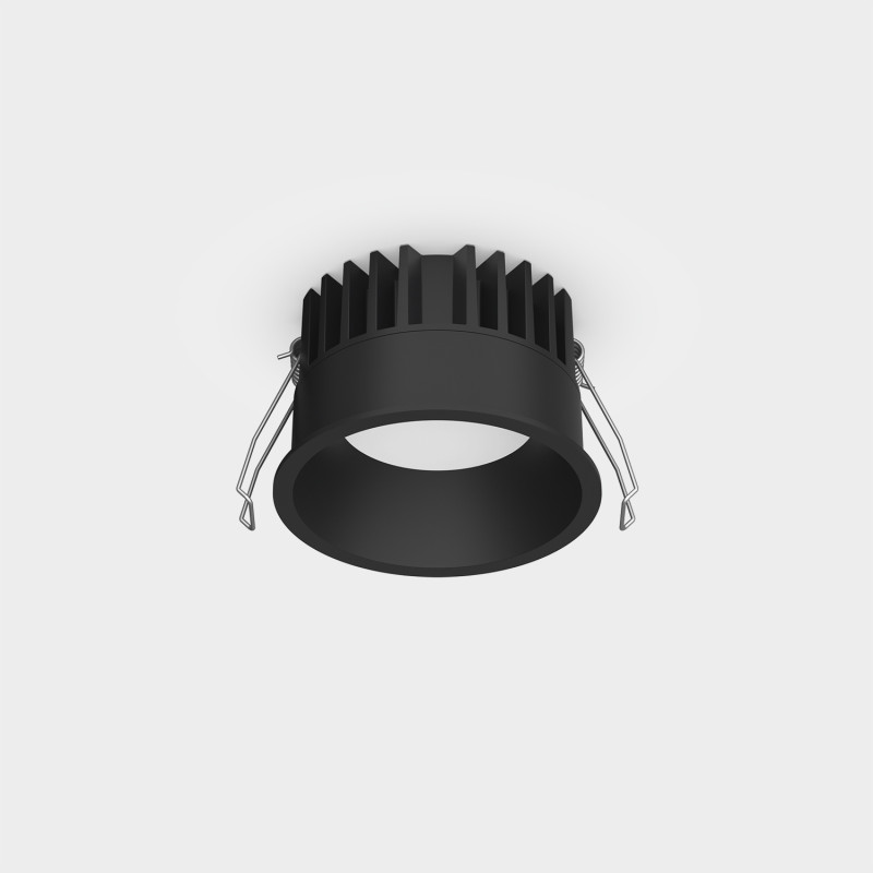 Tech Recessed Ø100mm Black, LED 11W 1560lm, CRI90 CL.II IP65/IP20, 3000K-4000K Slide Switch, Microprismatic Diffuser, MULTI-PAC