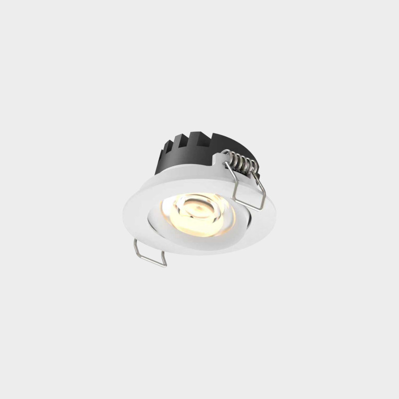 Tilt Recessed Ø60mm White, LED COB 4W 380lm, CRI90 CL.II IP40/IP20, Kelvin 2700K-3000K Slide Switch, MULTI-PACK