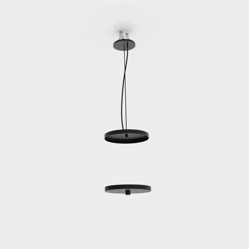 Totem Kit Base Empotrable Ø100x8mm Black, LED 60W, CL.II