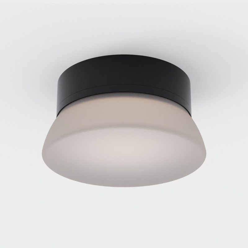 Trap Wall Lamp Ø150x35mm Black/Opal, LED 10W 2700K 830lm, CRI90 CL.I IP65, MULTI-PACK