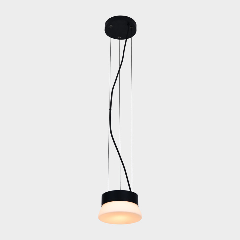 Trap Pendant lamp Ø150x35mm Black/Opal, LED 10W 2700K 830lm, CRI90 CL.I, MULTI-PACK