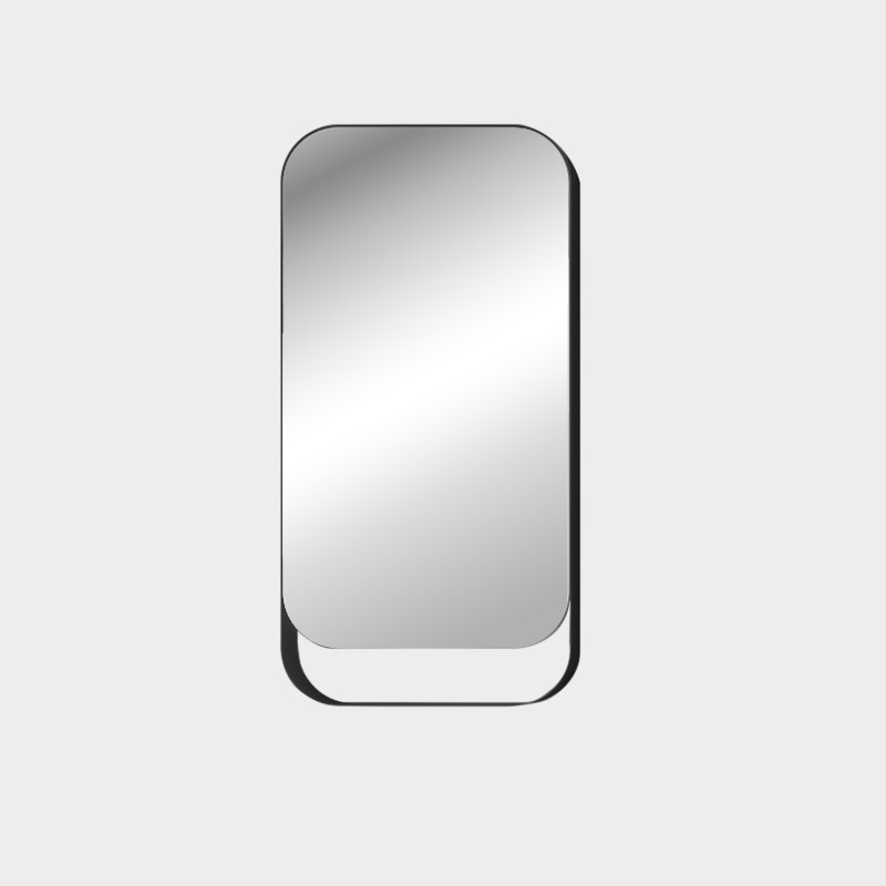 Verona Mirror Matte Black, Without lighting