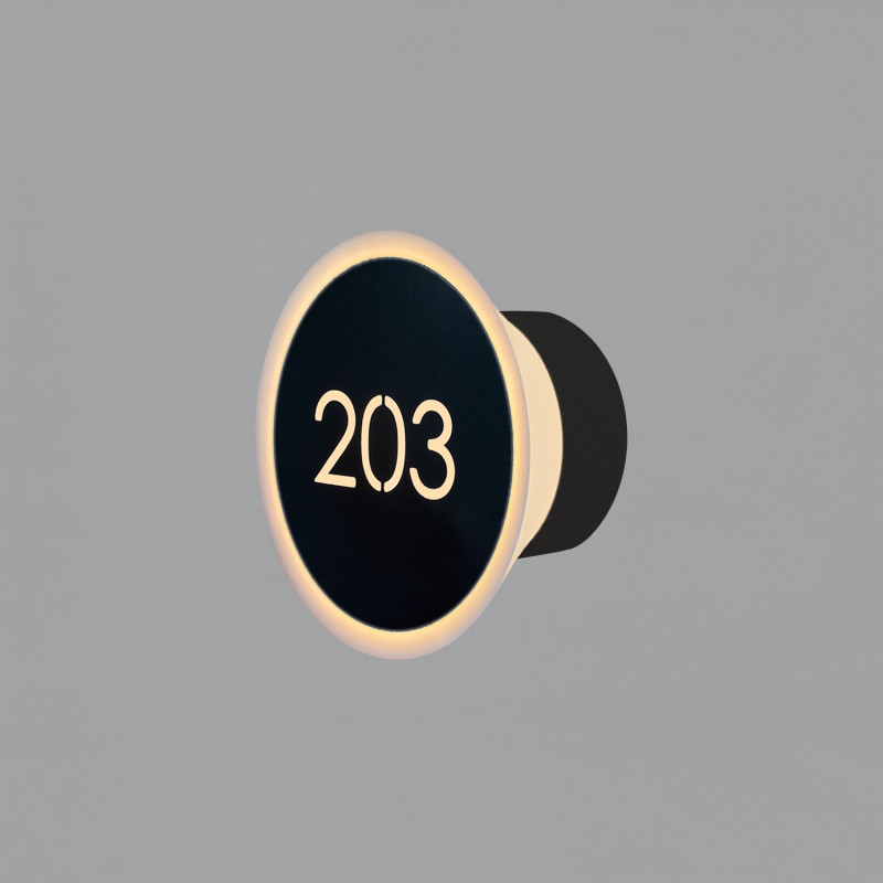 Yes Wall Lamp Disco Symbol RAL, LED 4W 2700K 315lm, CRI90 CL.I IP65, ON-DEMAND **