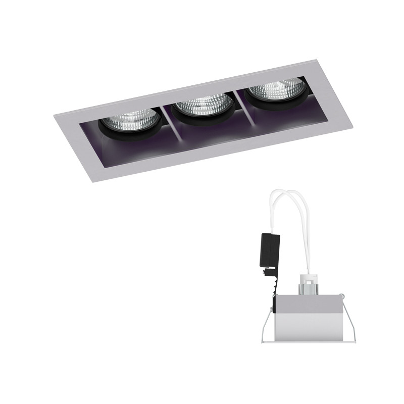 RENDL RENDL MONE III výklopná striebornosivá 12V GU5,3 3x50W R10218