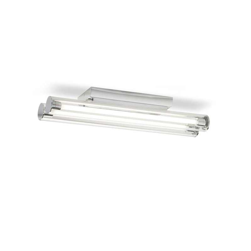 RENDL RENDL RIVIER stropní čiré sklo/chrom 230V G5 2x14W R10238