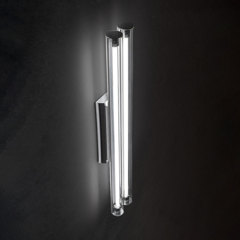 RENDL RENDL RIVIER stropní čiré sklo/chrom 230V G5 2x21W R10239