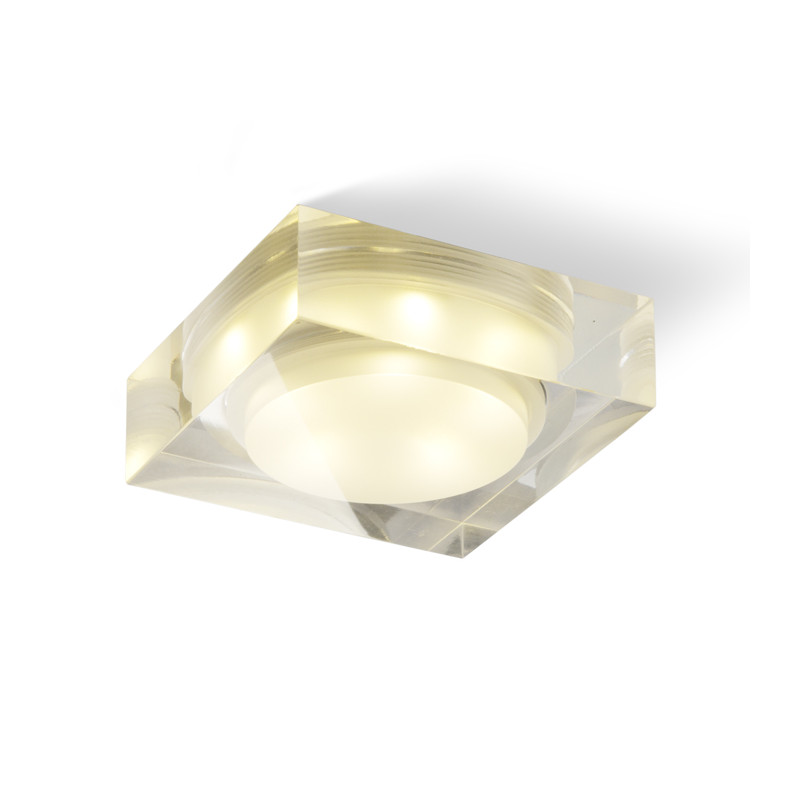 RENDL RENDL EOS SQ 5W zápustná čirá/satinovaný akryl 230V/350mA LED 5x1W 3000K R10287