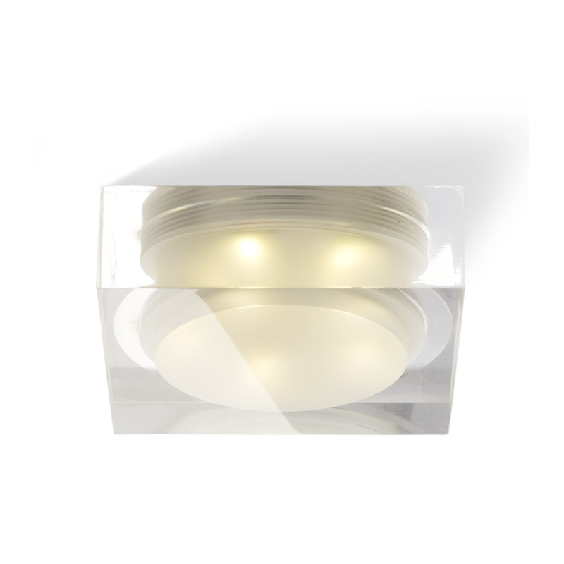 RENDL RENDL EOS SQ 5W zápustná čirá/satinovaný akryl 230V/350mA LED 5x1W 3000K R10287