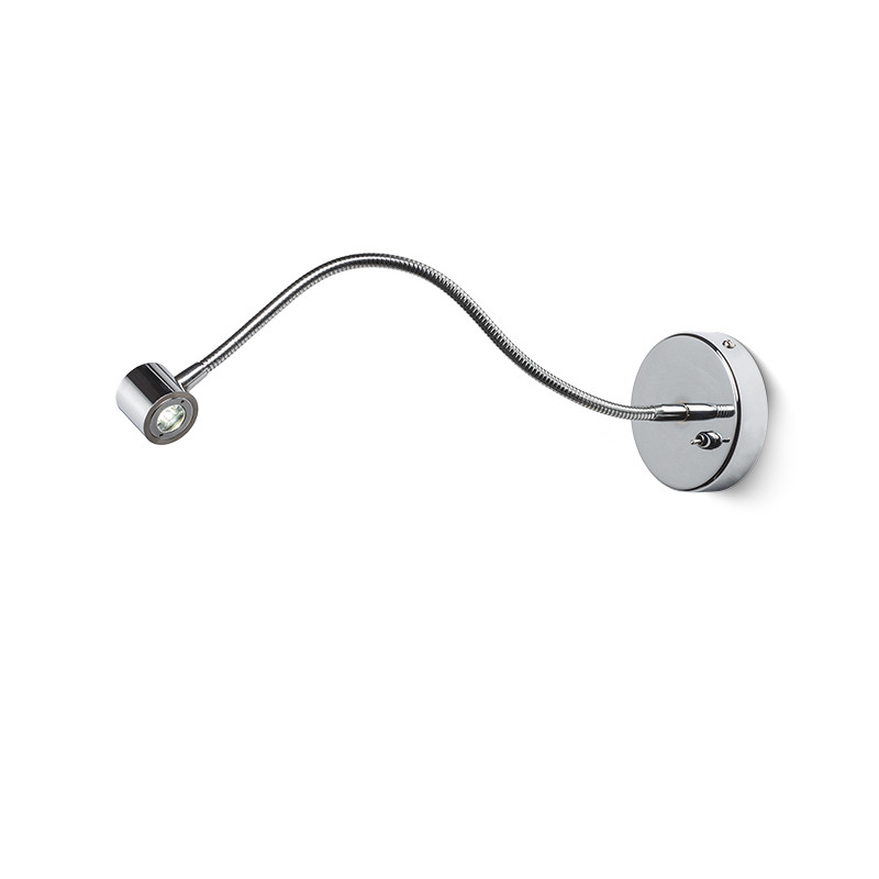 RENDL RENDL BOB na husím krku chrom 230V/500mA LED 3W 45° 3000K R10538