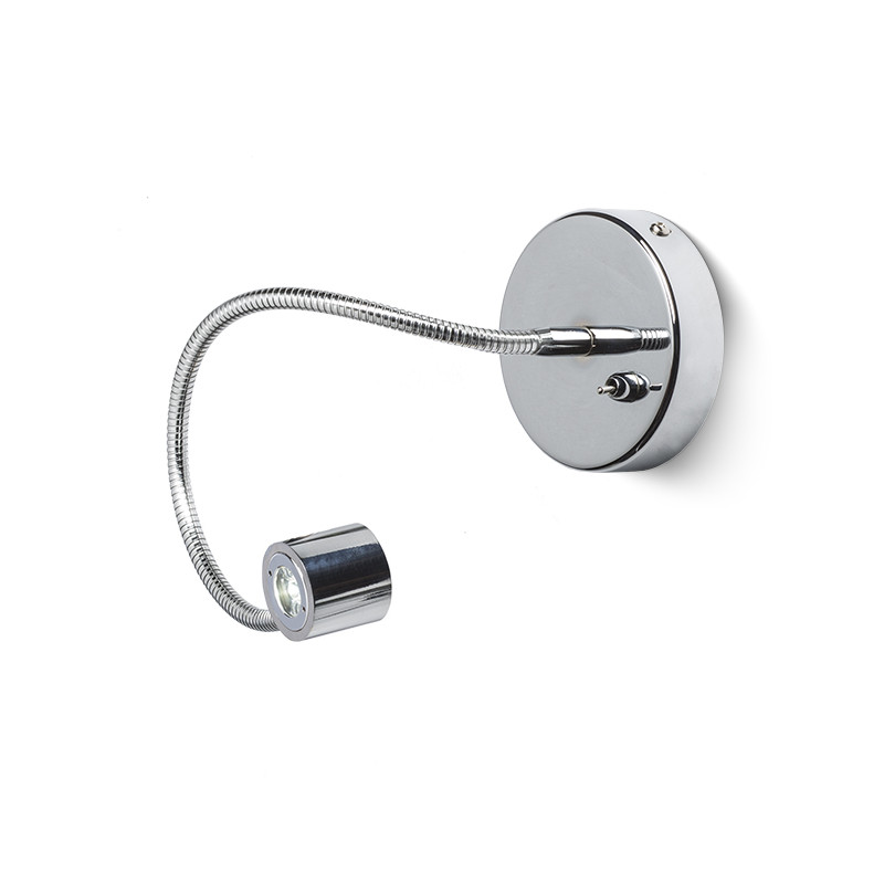 RENDL RENDL BOB na husím krku chrom 230V/500mA LED 3W 45° 3000K R10538