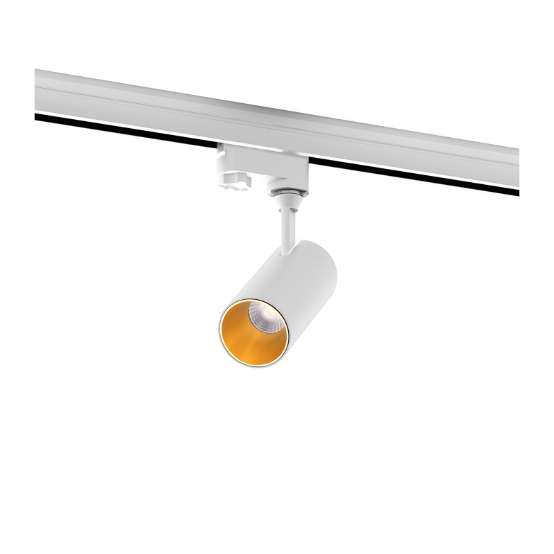 RENDL RENDL TRAX pro tříokr. lištu bílá/zlatá 230V/400mA LED 15W 38° 3000K R11694