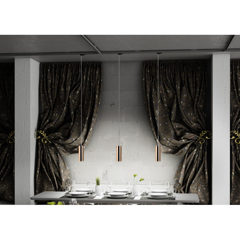 RENDL RENDL SANSSOUCI pro tříokr. lištu měděné sklo 230V LED E27 15W R12094