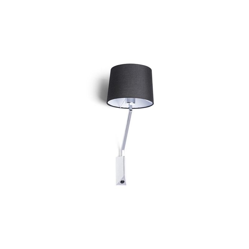 RENDL RENDL SHARP nástěnná černá chrom 230V LED E27 15W R12481