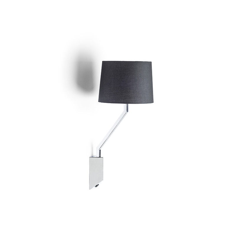 RENDL RENDL SHARP nástěnná černá chrom 230V LED E27 15W R12481