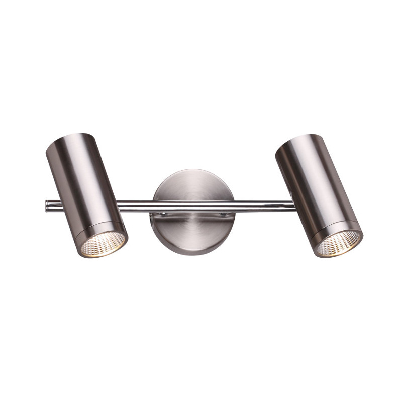 RENDL RENDL BOGARD II nástěnná matný nikl 230V LED 2x5W 40° 3000K R12504