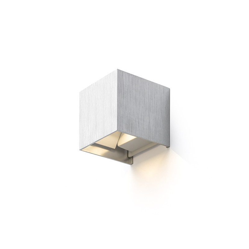 RENDL RENDL TITO SQ nástěnná česaný hliník 230V LED 6W IP54 3000K R12601