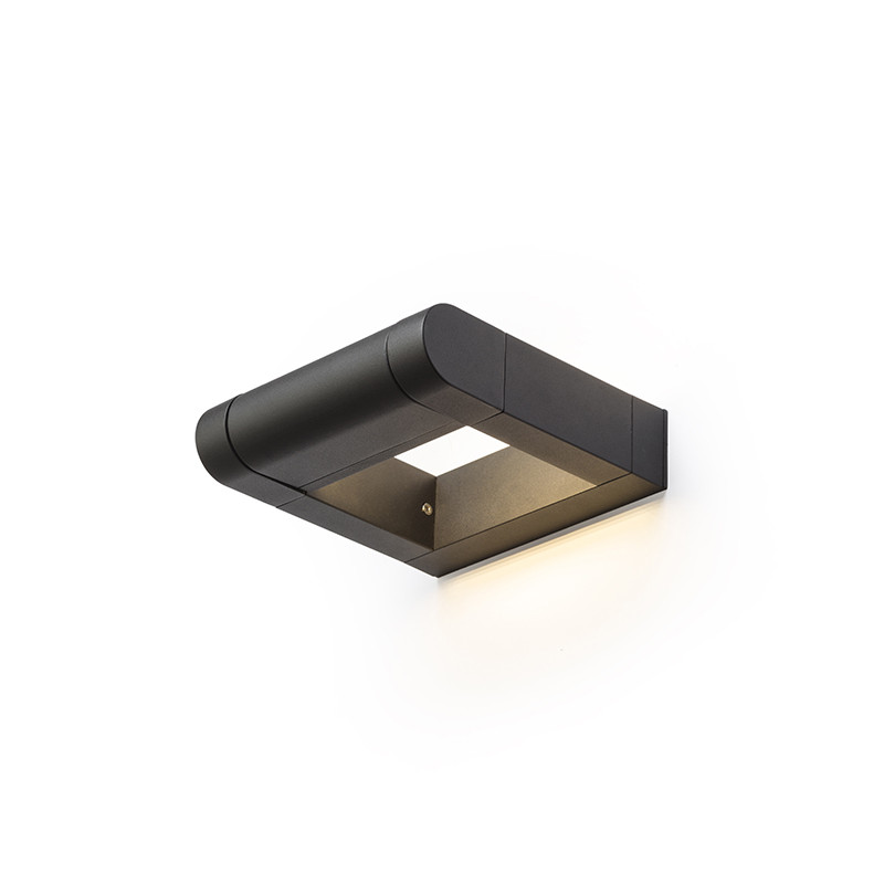 RENDL RENDL AQUE nástěnná matná černá 230V LED 8W IP54 3000K R12623