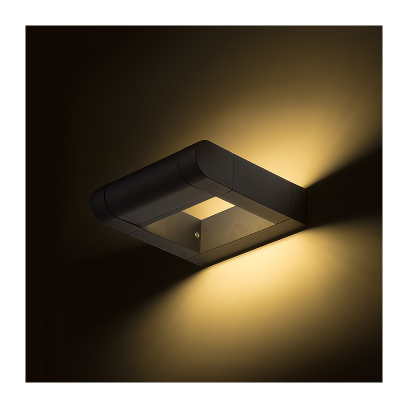 RENDL RENDL AQUE nástěnná matná černá 230V LED 8W IP54 3000K R12623