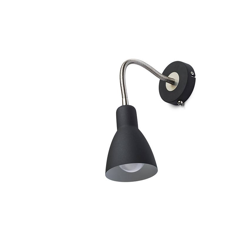 RENDL RENDL KAYA nástěnná černá matný nikl 230V E27 28W R12899