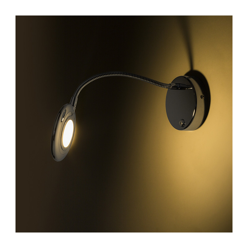 RENDL RENDL FLAP nástěnná chrom 230V LED 4.2W 120° 3000K R12943