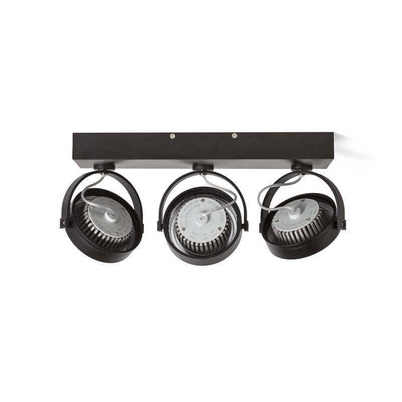 RENDL RENDL KELLY LED III DIMM nástěnná černá 230V LED 3x12W 24° 3000K R13109
