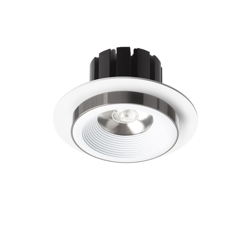 RENDL RENDL SHARM R I zápustná bílá černý chrom 230V LED 10W 24° 3000K R14567