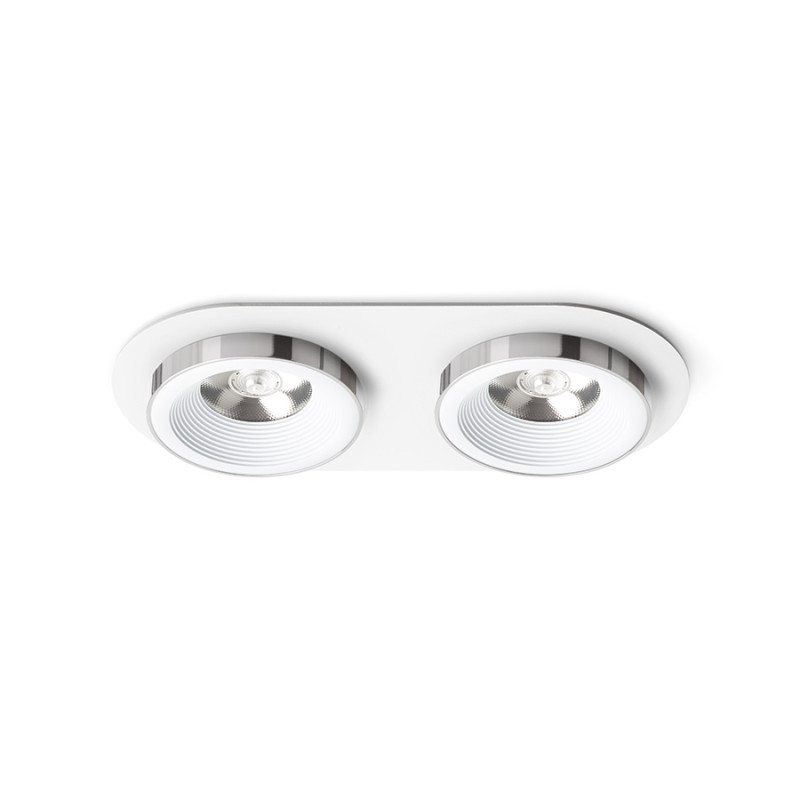 RENDL RENDL SHARM R II zápustná bílá chrom 230V LED 2x10W 24° 3000K R14570