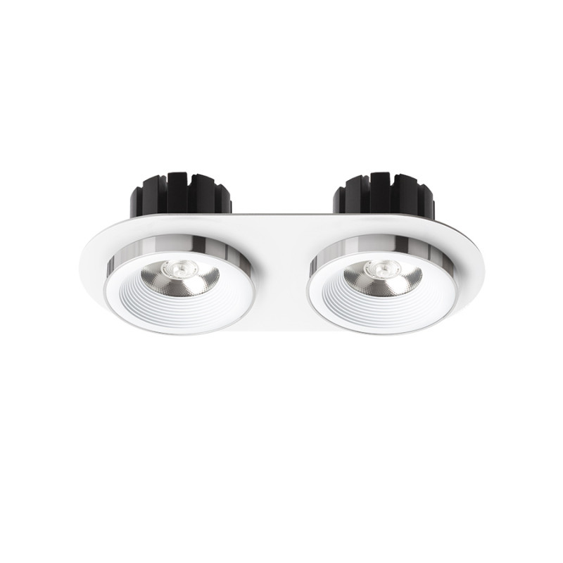 RENDL RENDL SHARM R II zápustná bílá chrom 230V LED 2x10W 24° 3000K R14570